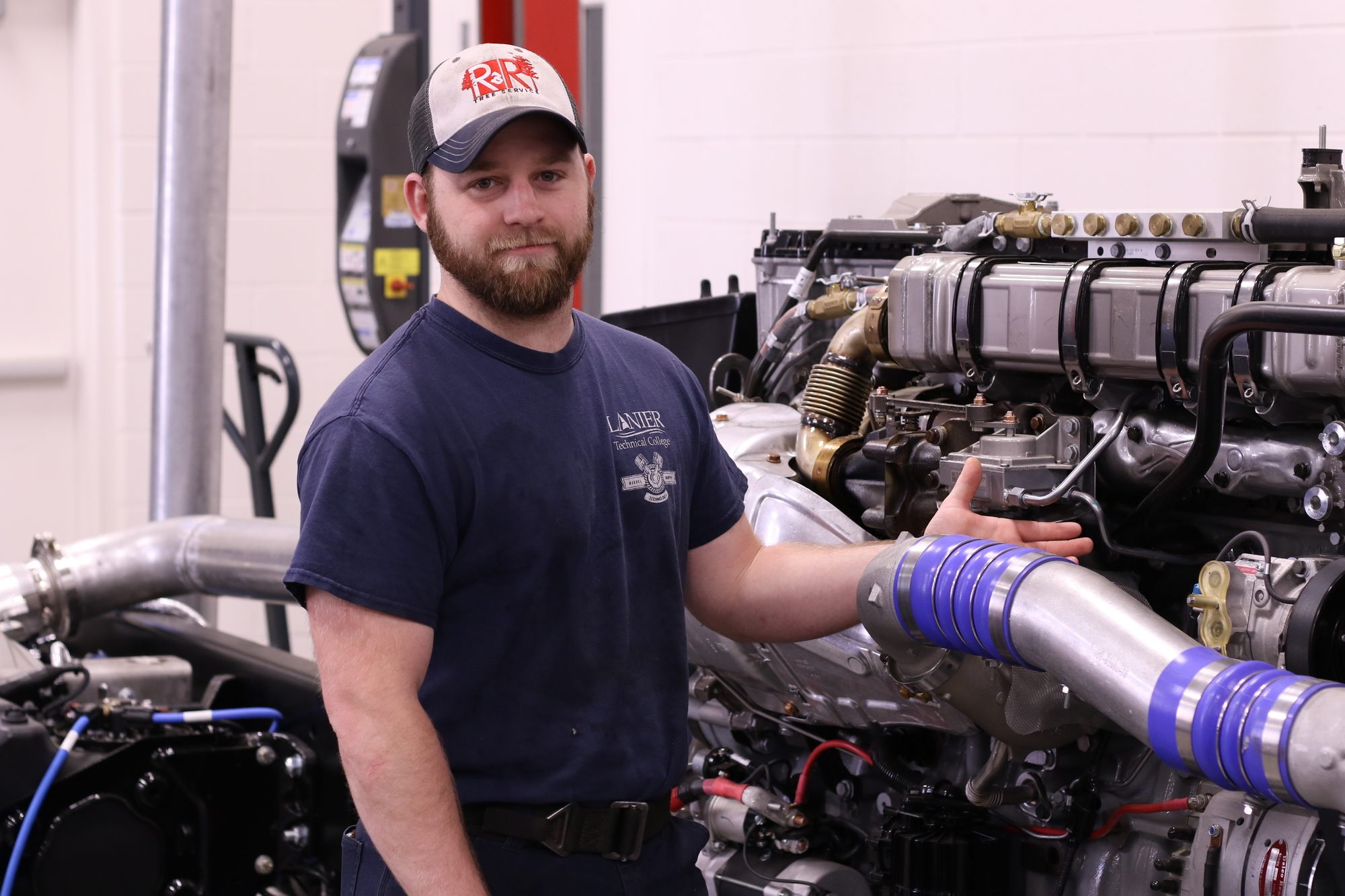 Student from Diesel Equipment Technology Program