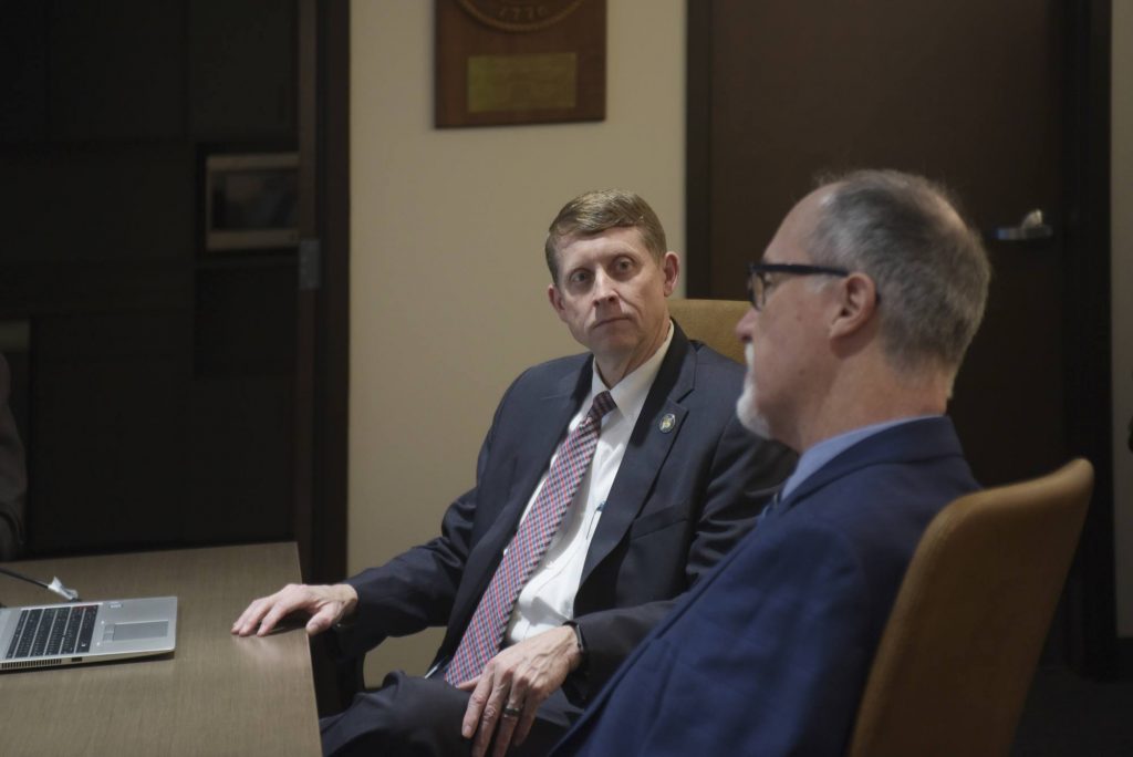 TCSG Commissioner, Greg Dozier, tours Lanier Technical College Hall Campus