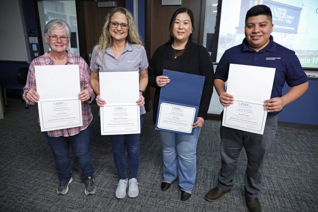 Cristy Norris with Murray Plastics, Gaspar Pedro Gomez with NOK-Freudenberg, Shaprelle Gunnells with IMS Gear, and Bee Yang from Tsubaki-Nakashima all strived to elevate their skills in support of their employers.