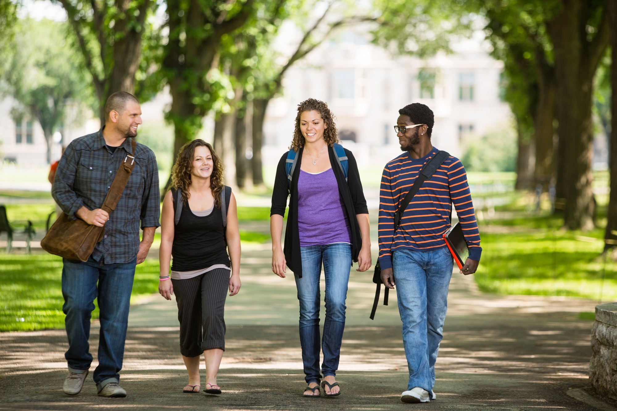 Friends Walking On Campus Road - Lanier Technical College