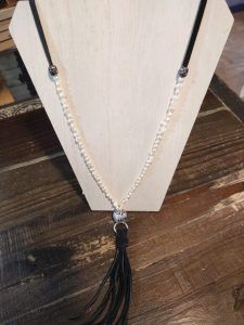 ATTACHMENT DETAILS 2021B-Pearl-Gemstone-Leather-Tassel-Necklace