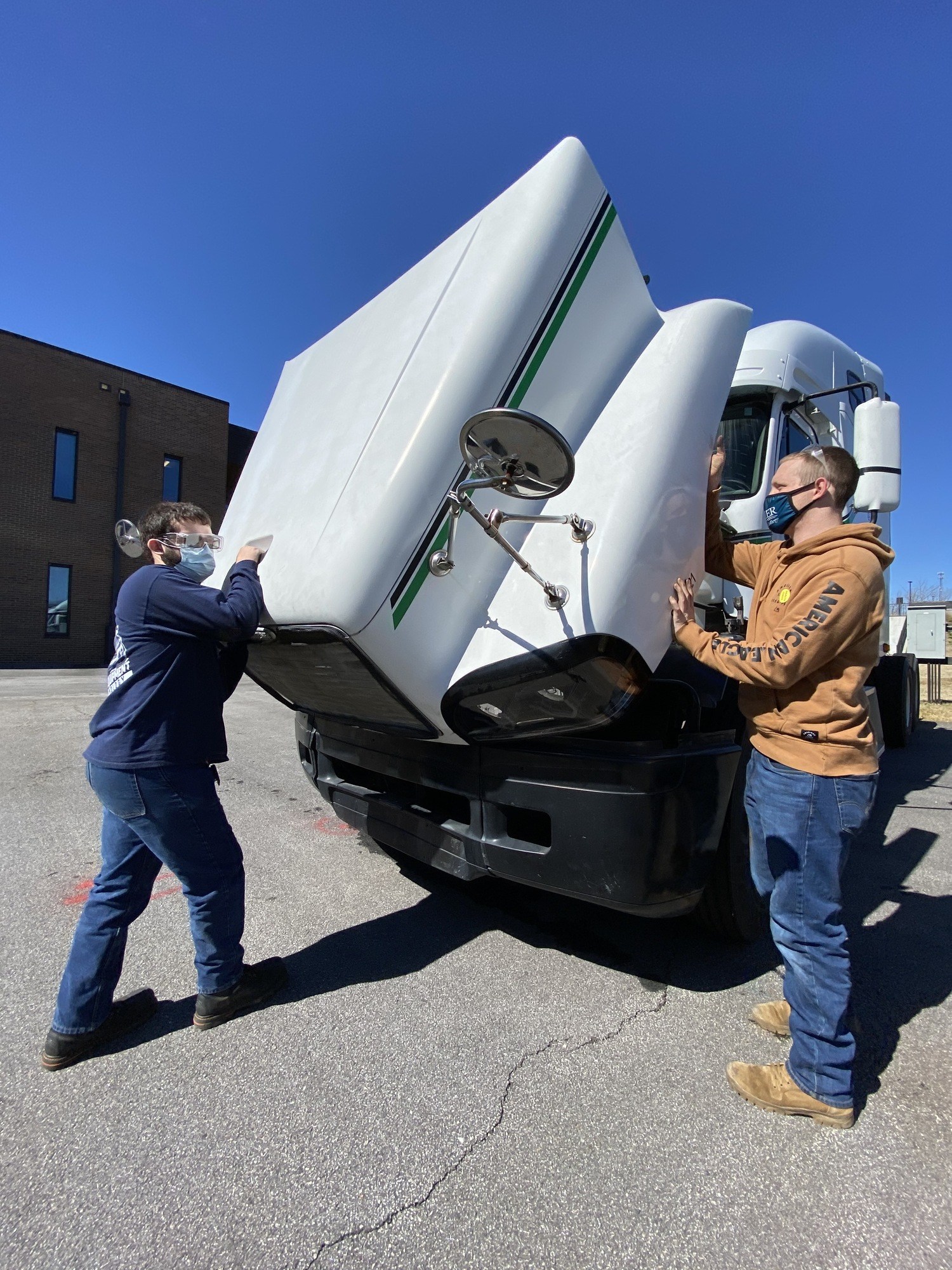 Students from Diesel Equipment Technology Program