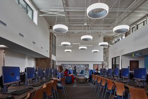 Library at Hall Campus with student computers