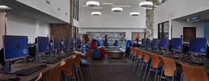 Library at Hall Campus with student computers