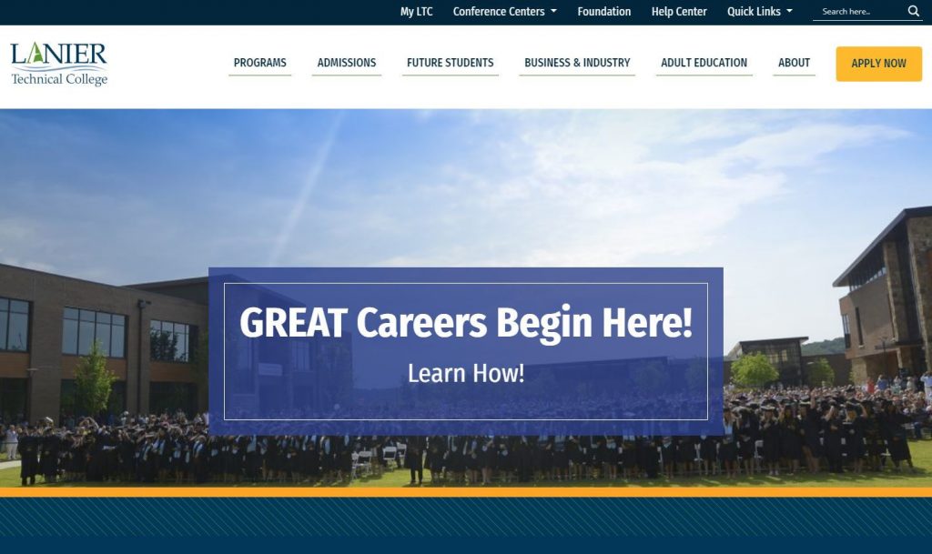 Lanier Tech Launches New Website