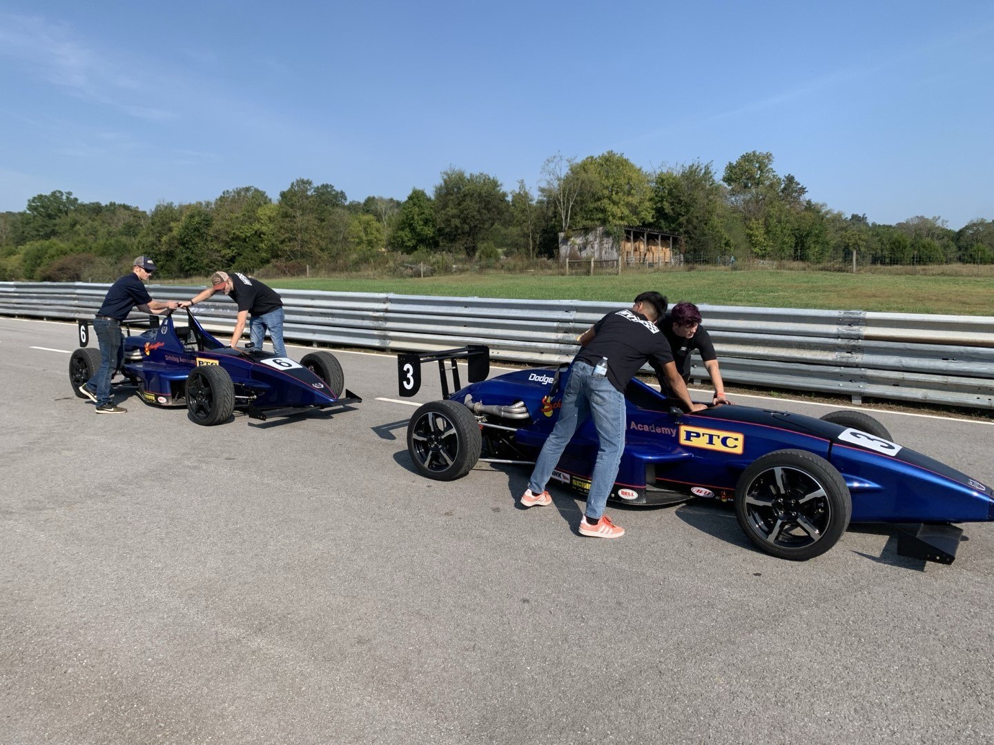 Motorsports Vehicle Technology Program Students at PTC Driving Academy