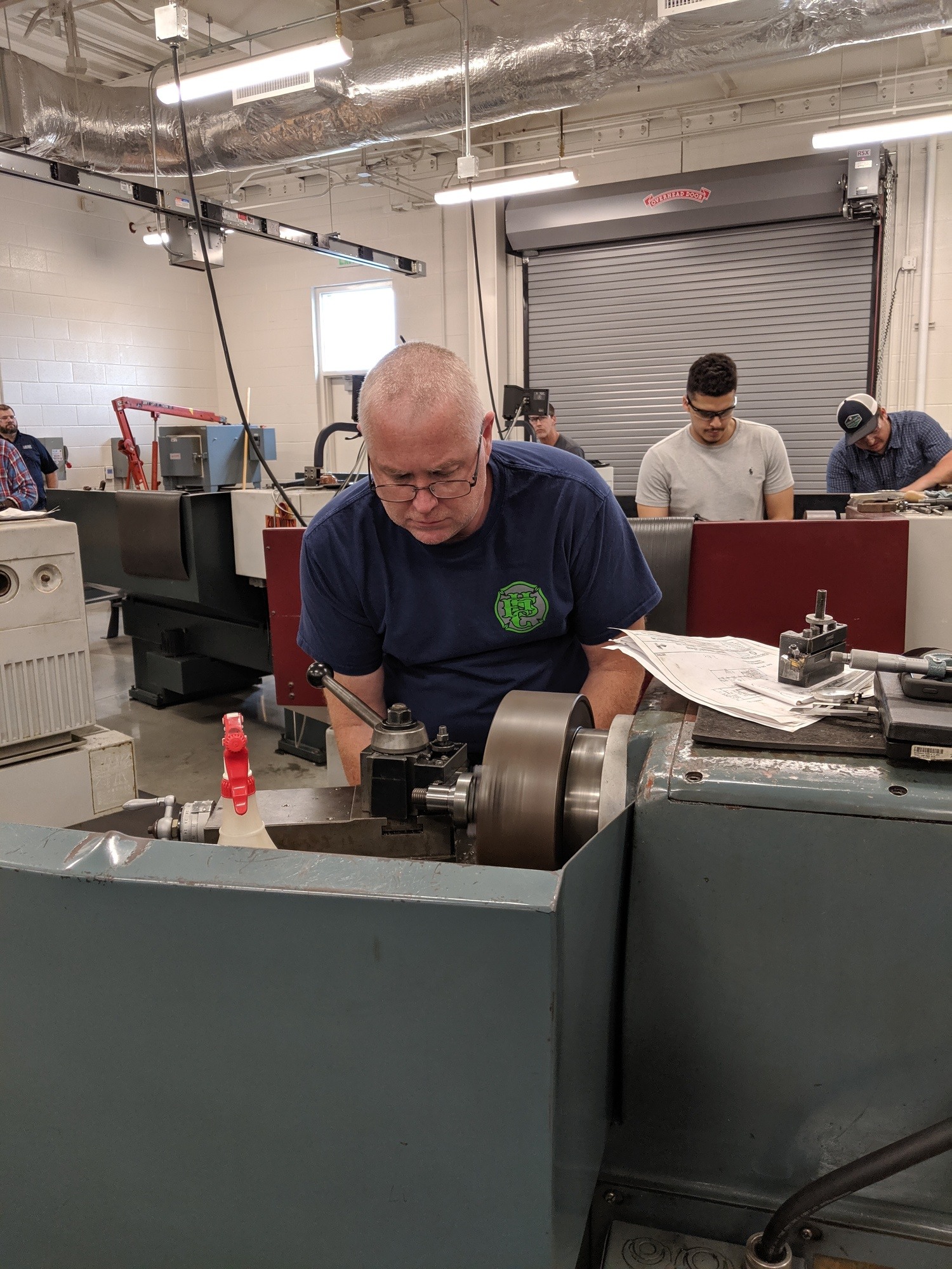 Students in Precision Machining and Manufacturing